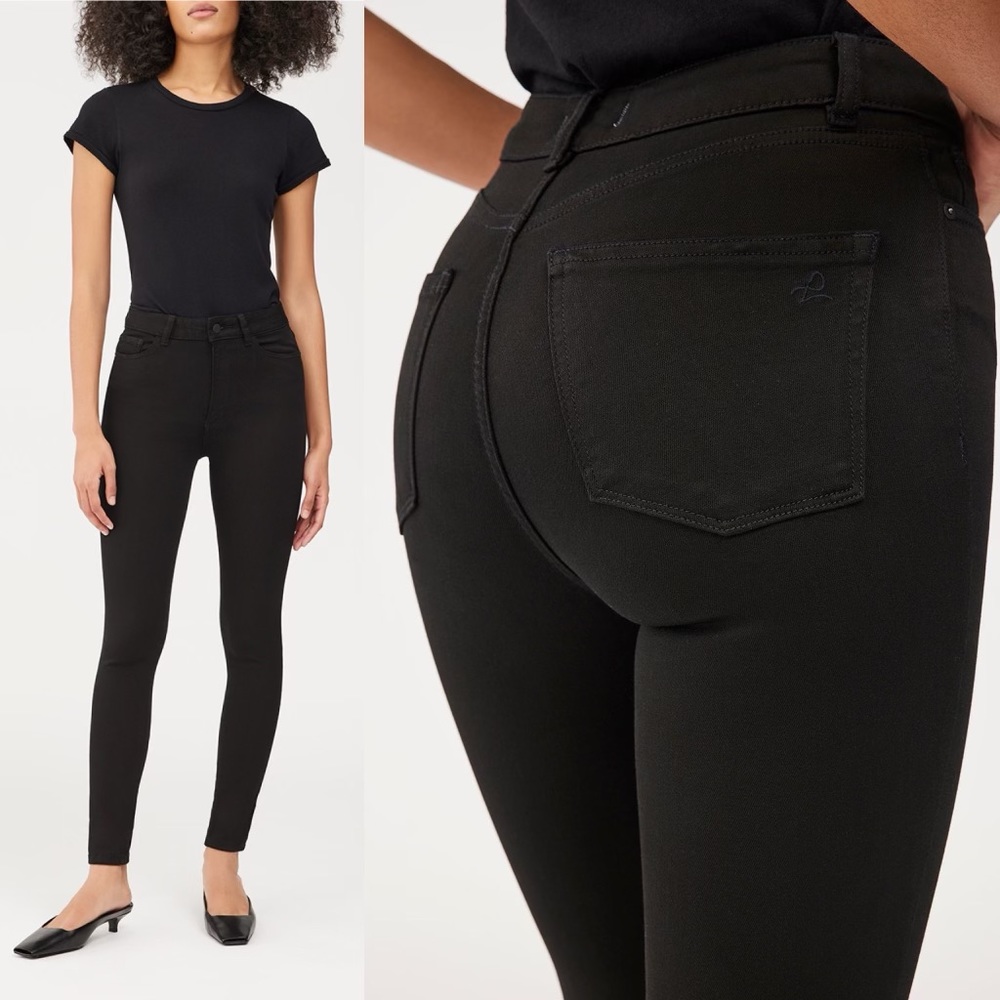 DL1961 Black Farrow High Rise Instasculpt Ankle Jeans